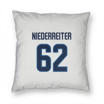 Nino Niederreiter Winnipeg Jets  Pillow Cover (18 X 18) - White