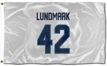 Simon Lundmark Winnipeg Jets  Flag (3 X 5) - White