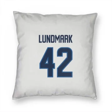 Simon Lundmark Winnipeg Jets  Pillow Cover (18 X 18) - White