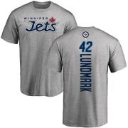 Simon Lundmark Men's Winnipeg Jets Backer T-Shirt - Ash