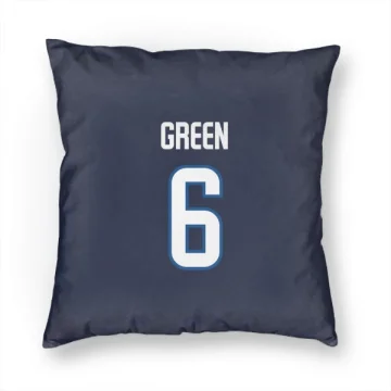 Ted Green Winnipeg Jets  Pillow Cover (18 X 18) - Navy