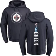 Ted Green Men's Winnipeg Jets Branded Navy Backer Pullover Hoodie Green