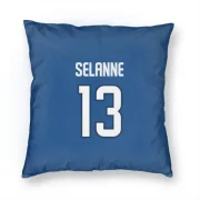 Teemu Selanne Winnipeg Jets  Pillow Cover (18 X 18) - Blue