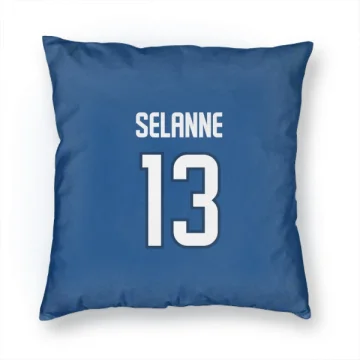 Teemu Selanne Winnipeg Jets  Pillow Cover (18 X 18) - Blue