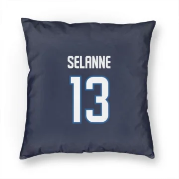 Teemu Selanne Winnipeg Jets  Pillow Cover (18 X 18) - Navy