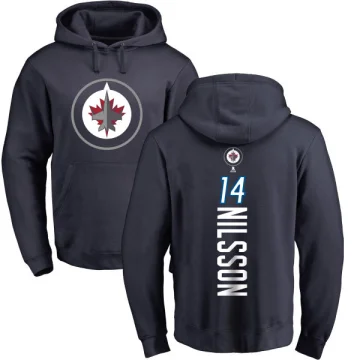 Ulf Nilsson Youth Winnipeg Jets Branded Backer Pullover Hoodie Navy