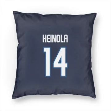 Ville Heinola Winnipeg Jets  Pillow Cover (18 X 18) - Navy