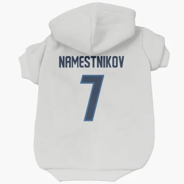 Vladislav Namestnikov Winnipeg Jets  Dog & Cat Pet Hoodie - White