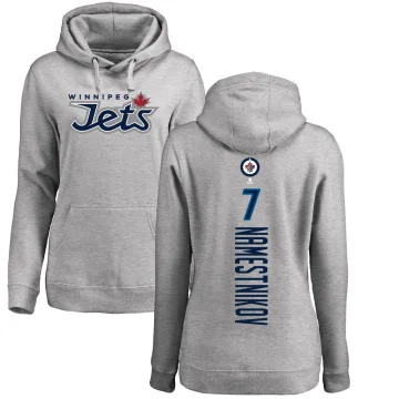 Vladislav Namestnikov Women's Winnipeg Jets Branded Ash Backer Pullover Hoodie